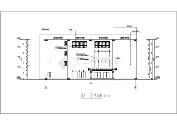 某地四层中型商业楼建筑设计方案图-图二