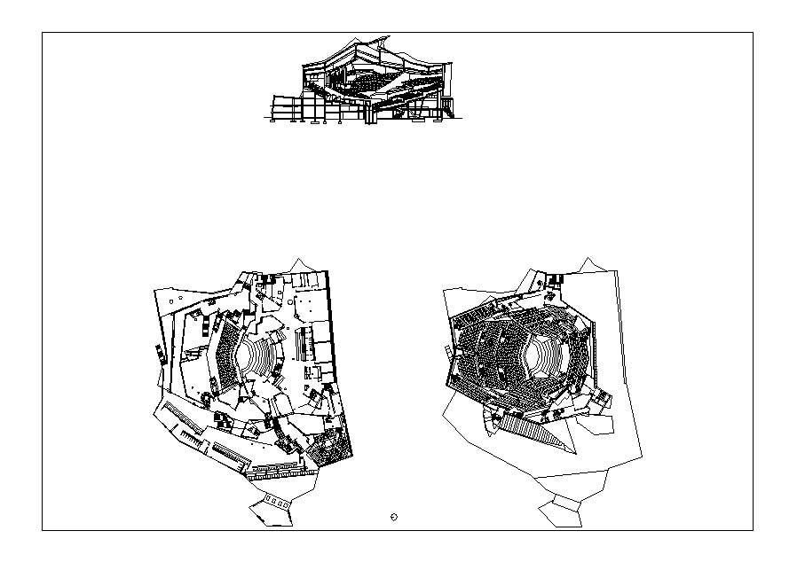 某地柏林爱乐音乐厅CAD图纸