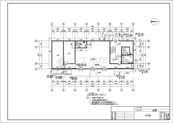 某供电公司3层办公楼建筑方案设计图-图二