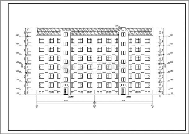 河北省某多层廉租房建筑方案设计图-图二