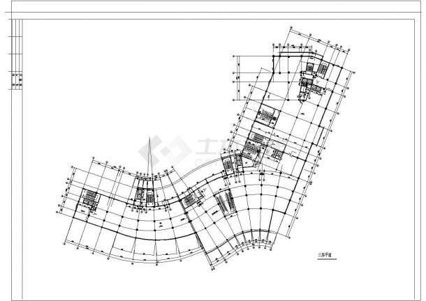 高层商住楼全套建筑设计图（共16张）-图二