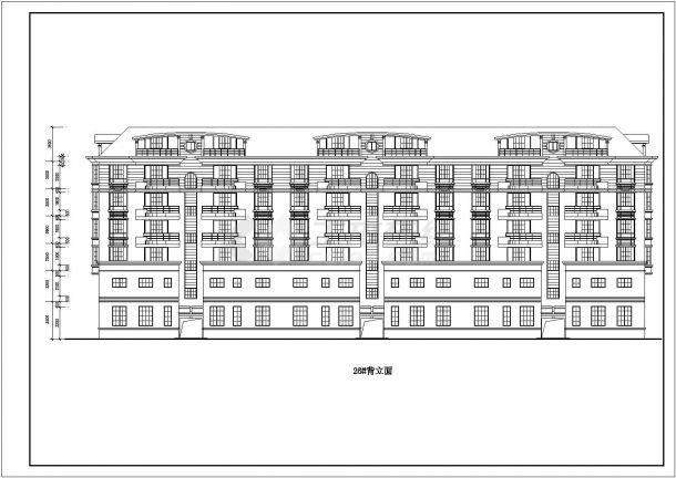 沿街商住楼建筑图CAD图纸（共6张）-图一