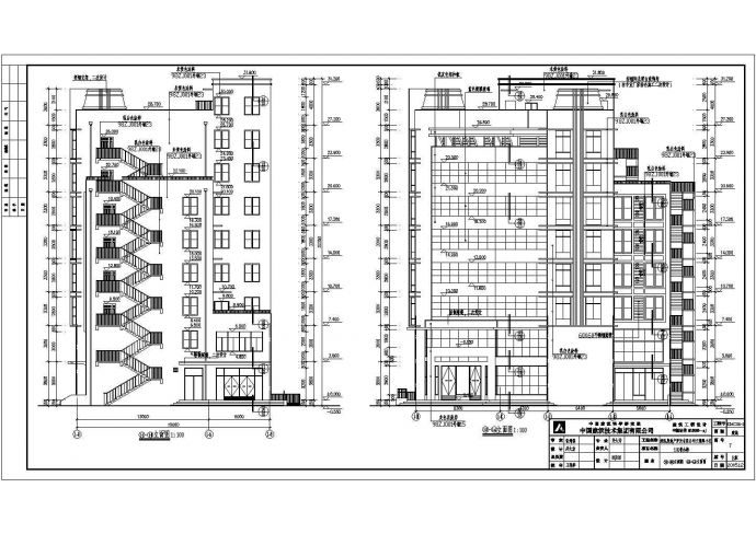 某地区8层框架结构办公楼建筑设计方案图_图1