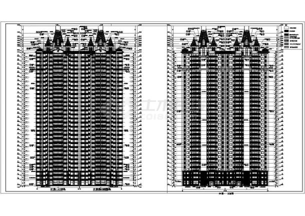 某地区32层住宅楼建筑设计施工图-图一