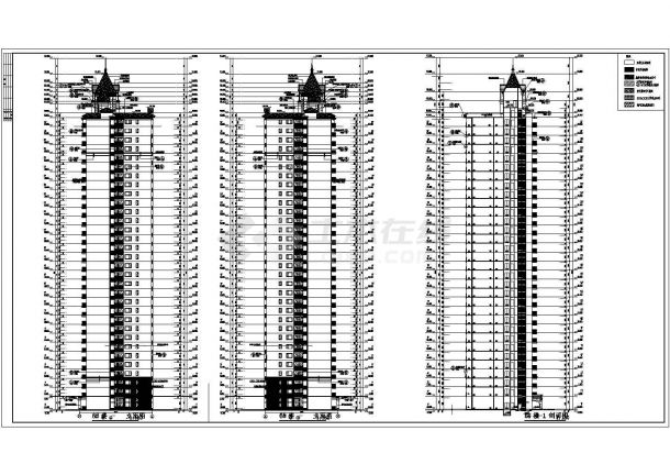 某地区32层住宅楼建筑设计施工图-图二
