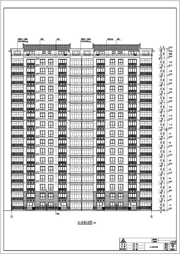 山西某地18层带阁楼住宅楼建筑设计施工图-图二