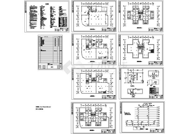 某9层商住综合楼C1（C2+C3）座给排水设计cad全套施工图（含设计说明）-图一