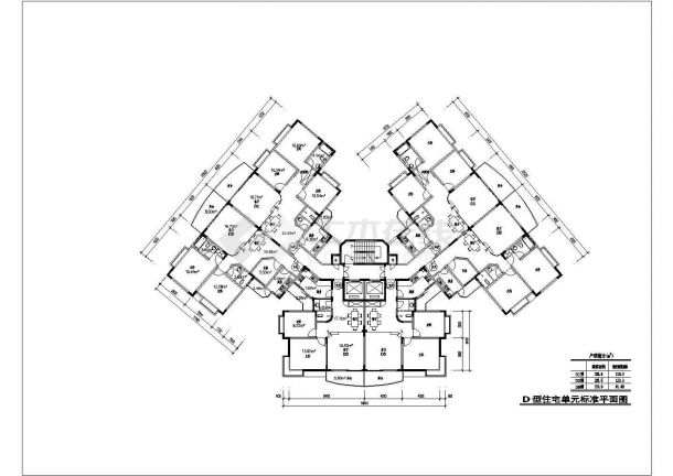 高层住宅户型经典集合建筑图1（共9张）-图一