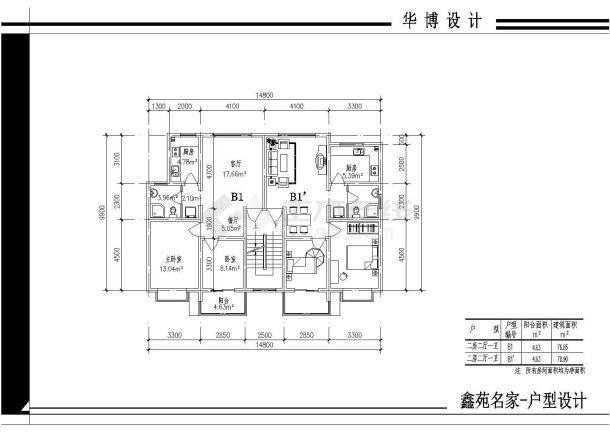 某小区全部户型平面建筑图（节点详细）-图一