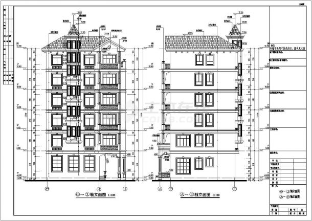 农村某地六层住宅楼建筑设计方案图-图二