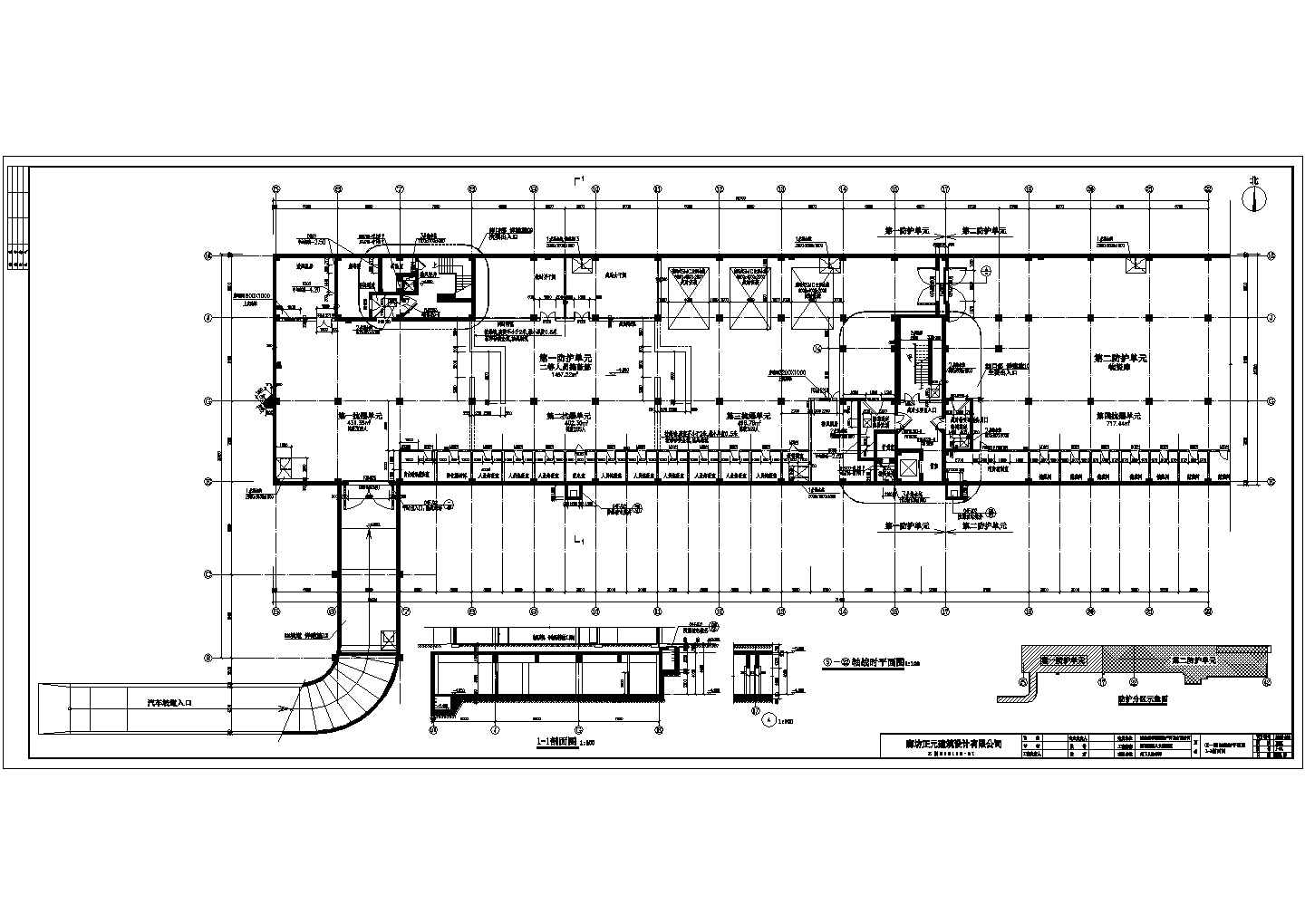 某地下框架结构人防车库建筑施工图