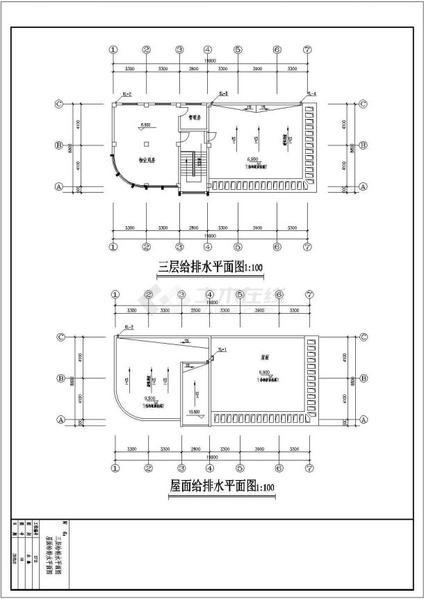 某地上三层垃圾站全套给排水施工图纸-图二