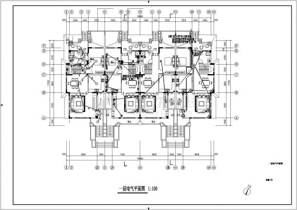 某四层（带负一层）别墅式住宅电气施工图设计-图二