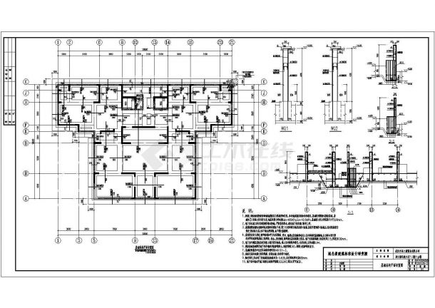 某地26层纯剪力墙结构住宅部分结构施工图-图一