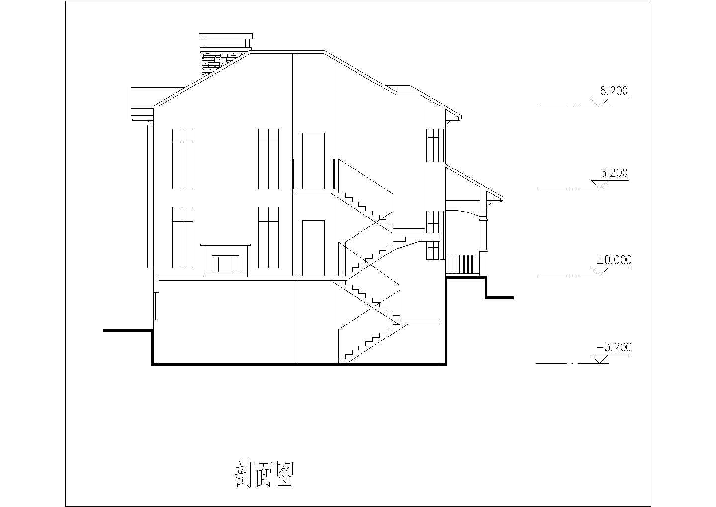 某中小型别墅建筑设计图（可预览）