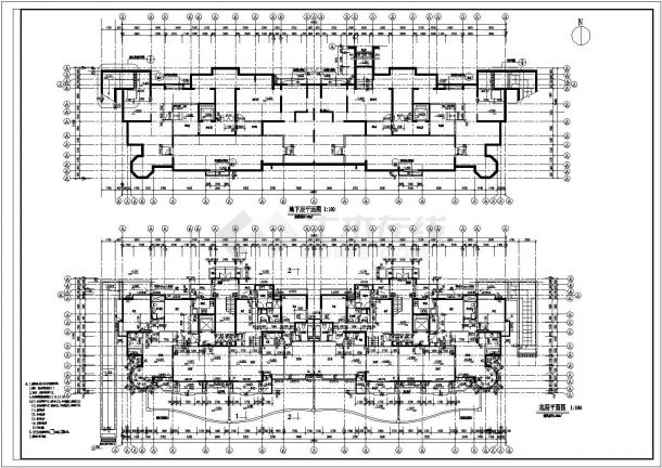 比较经典的住宅小区建筑cad图纸（北区）-图一