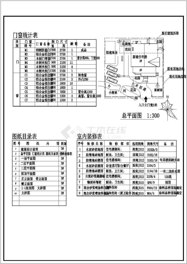 一套详细的什邡某农村住宅建筑cad施工图-图一