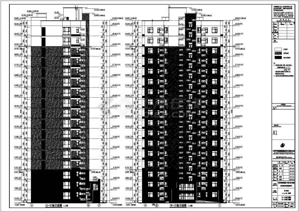 某地区单元式小高层住宅楼建筑施工图-图二