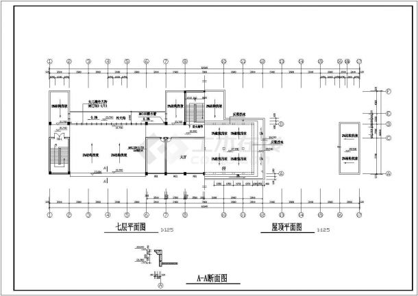 实用精品的办公大楼建筑施工图（共10张）-图二