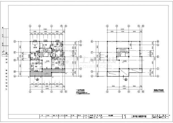 江苏某地三层框架结构别墅建筑结构设计施工图纸-图二