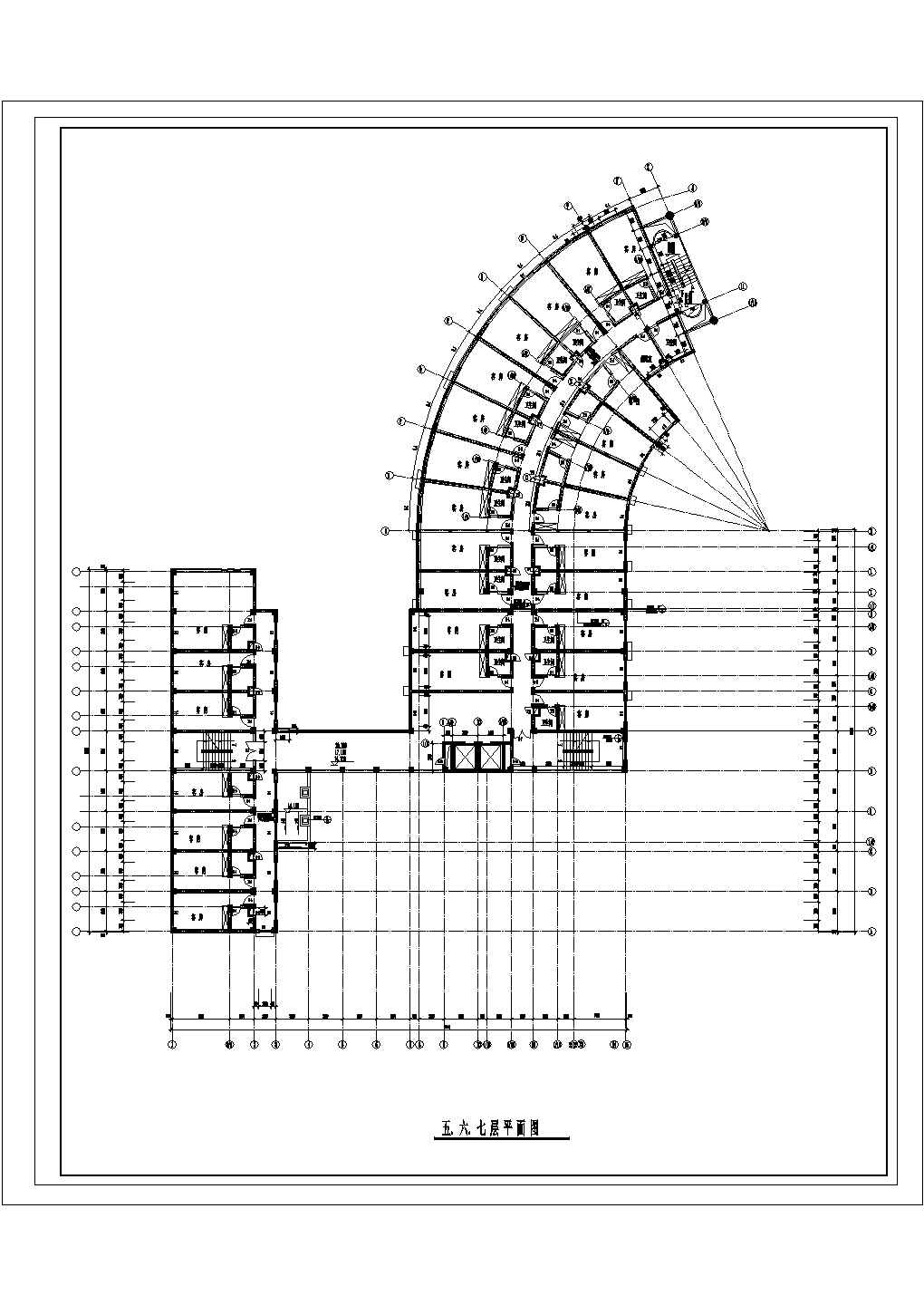 某八层酒店建筑全套施工设计图（标注详细）