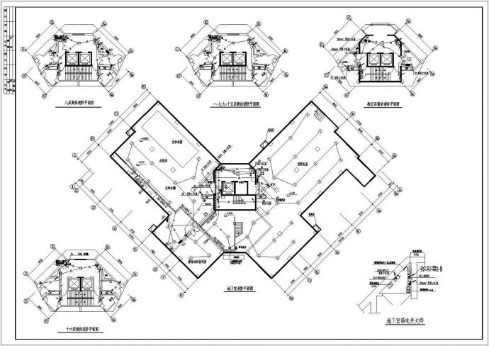 某地区的高层住宅楼电气全套设计图纸_图1