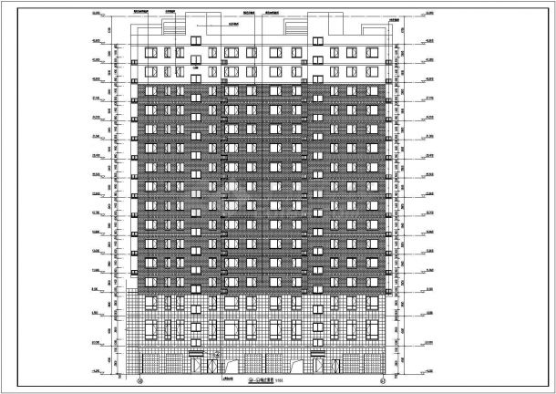 某地15层框剪结构住宅楼建筑设计方案图-图一