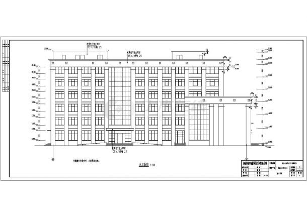 焦作市某地六层框架结构酒店建筑设计施工图纸-图二