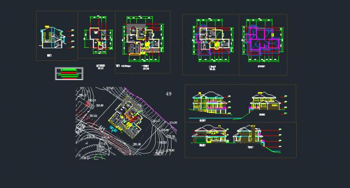 坡地独栋别墅方案设计（含效果图）_图1