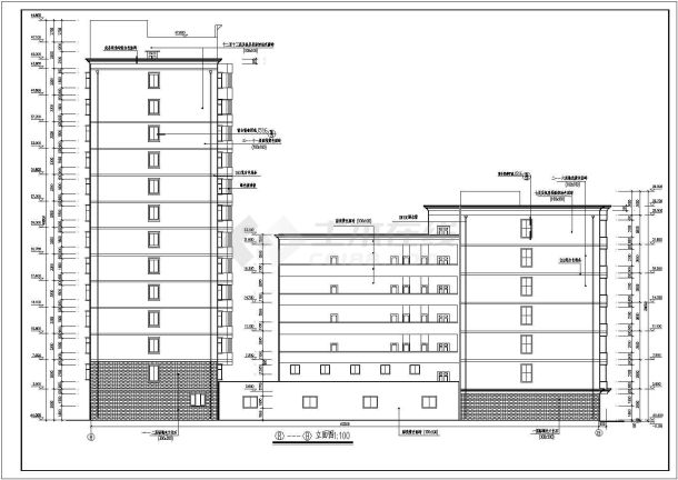 某地13层框剪结构商业综合楼建筑设计方案图-图二