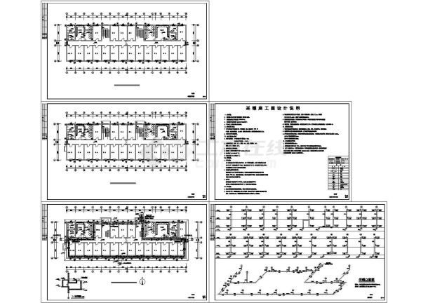 一套三层宿舍楼采暖系统施工方案（含设计说明）-图一