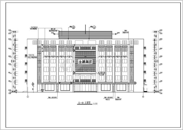 某地六层综合办公楼建筑设计施工图-图一