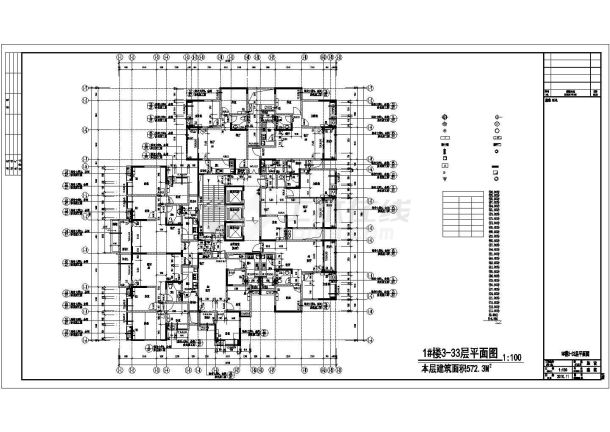 某地精美详细的办公楼高层建筑图（共9张）-图一