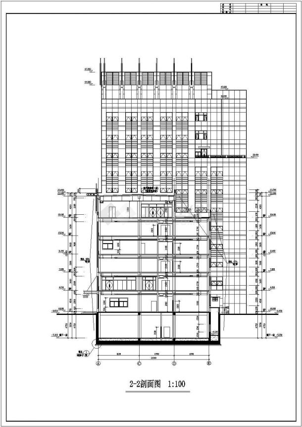 某地大型高层科研实验办公楼建筑施工图（共20张）-图一