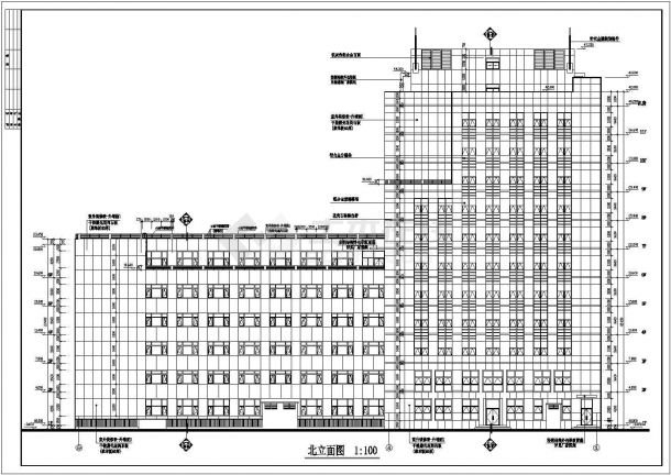 某地大型高层科研实验办公楼建筑施工图（共20张）-图二