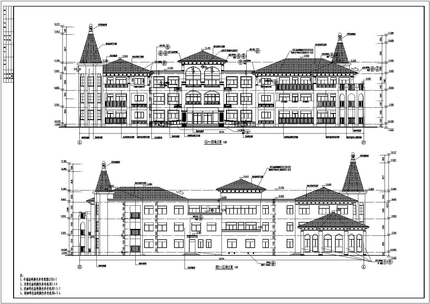 江苏某市三层幼儿园建筑设计方案图