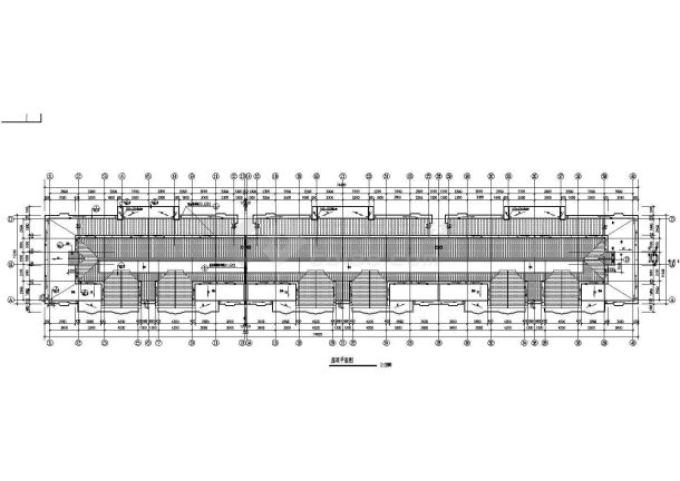 某地长74.02米+宽10.44米+六层跃七层三单元对称户型建筑图-图二