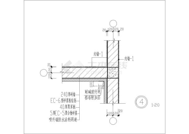 某地长56.78米+宽13.52米+5层4单元每单元2户住宅楼设计图-图一