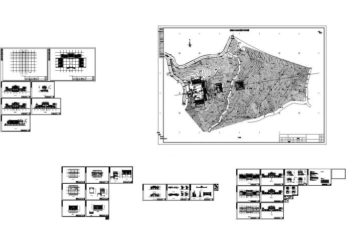 525平方米广东大岭山观音寺建筑设计cad图，含设计说明_图1