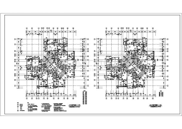 简单详细的高层办公楼建筑施工图（共8张）-图二