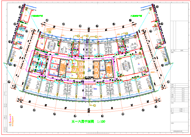 杭州某精品二十六层市民中心建筑扩初全套cad图-图一