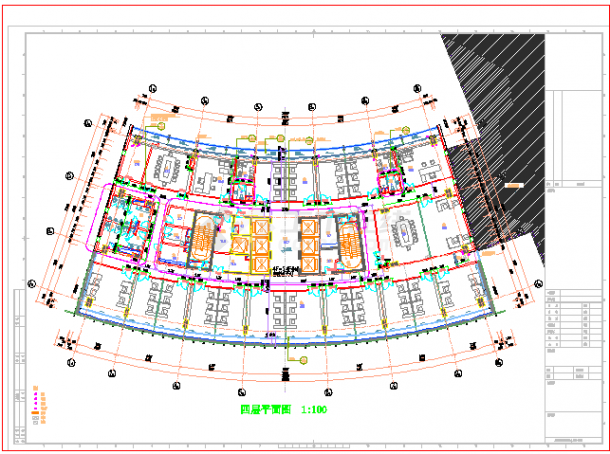 杭州某精品二十六层市民中心建筑扩初全套cad图-图二