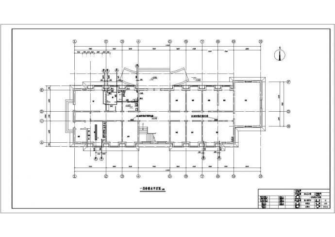 某小型三层综合楼给排水设计施工图_图1