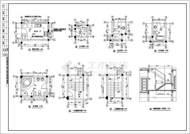 某小型私人别墅建筑设计方案图（共8张）-图二