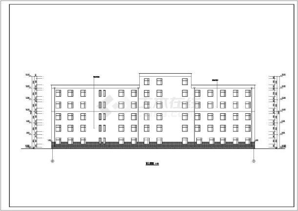 某地区五层框架结构老年公寓建筑设计方案图-图二