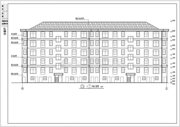 某地五层砖混结构住宅楼建筑设计方案图-图二