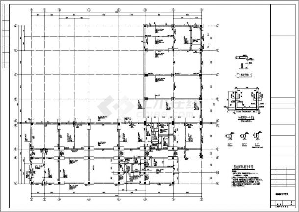 某地区六层办公楼框架结构施工设计图-图二