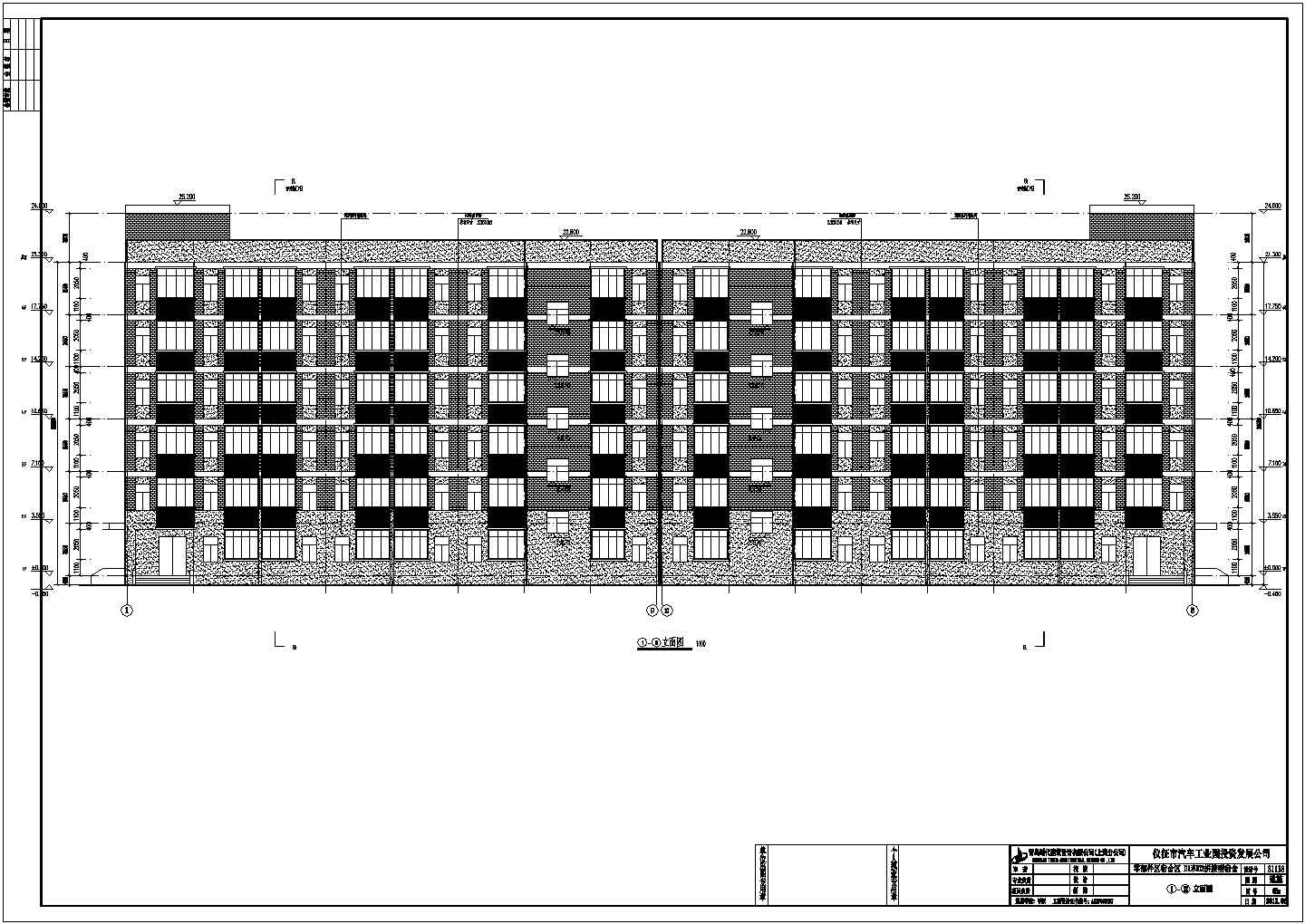 某工业园区6层宿舍楼建筑设计施工图