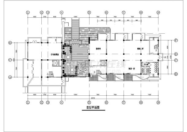 某地6层现代风格办公楼方案设计图纸-图一
