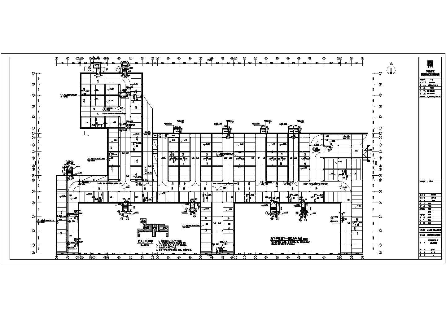 西安某小区单层地下车库建筑设计施工图